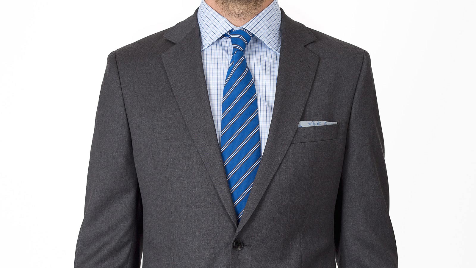 Suit in Solid Grey Wool - slider image 3