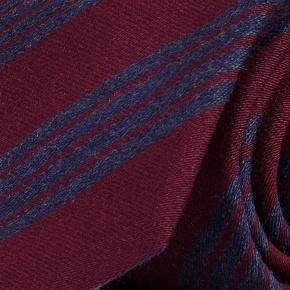 Red & Blue Wool & Silk Tie - 0