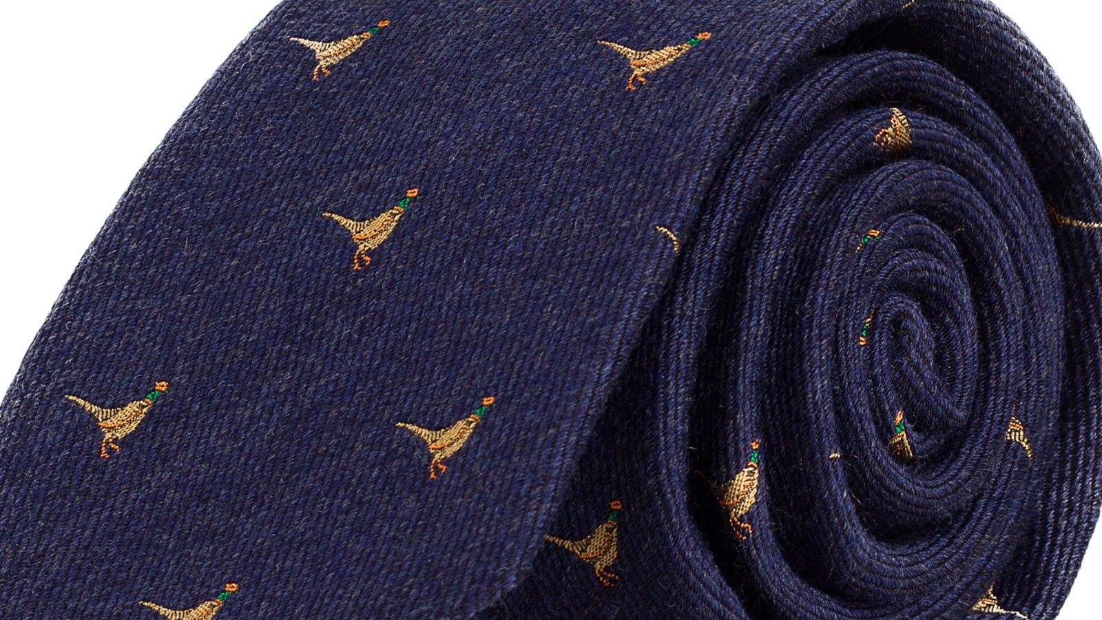 navy pheasant tie