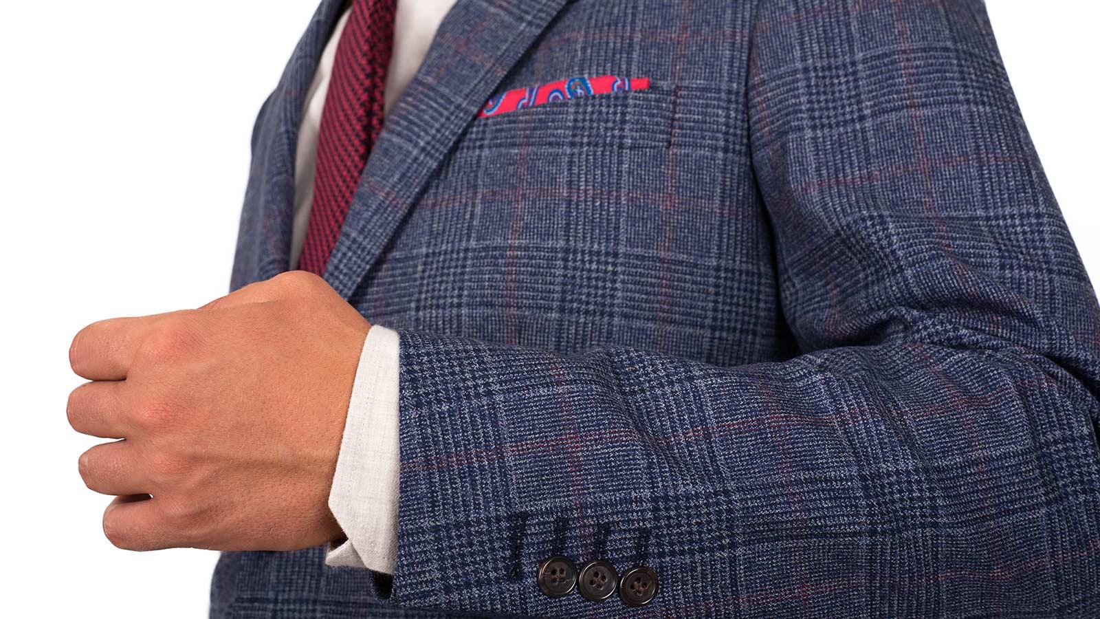 Blue Plaid Wool & Cashmere Blazer - slider image 