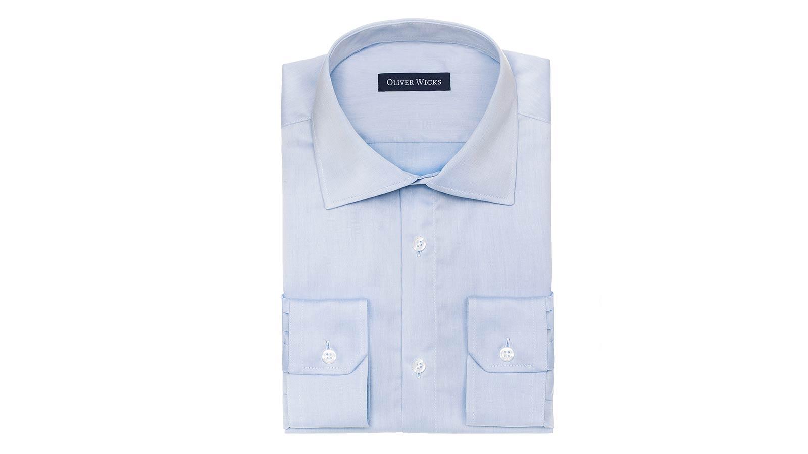 Light Blue Two-Ply Cotton Twill Shirt - slider image 