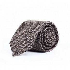 Brown Plaid Tie - 0