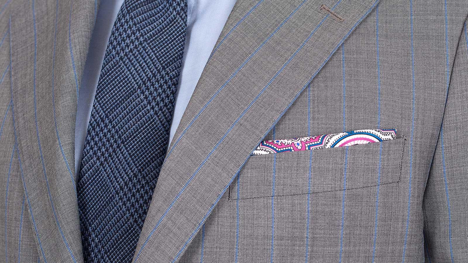 Sartoria Blue Stripe Grey Super 160s Suit - slider image 2