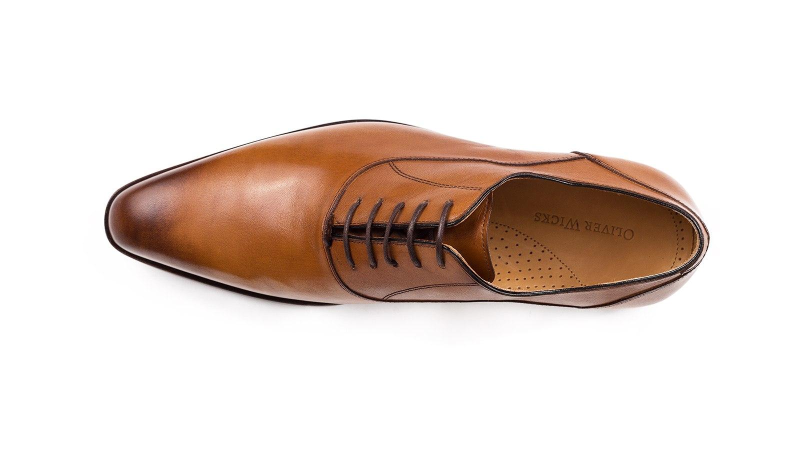 Light Cognac Plain-Toe Oxford - slider image 2