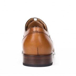 Light Cognac Plain-Toe Oxford - 4