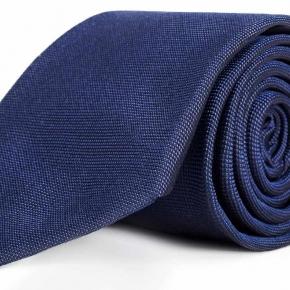 Solid Navy Silk Tie - 0
