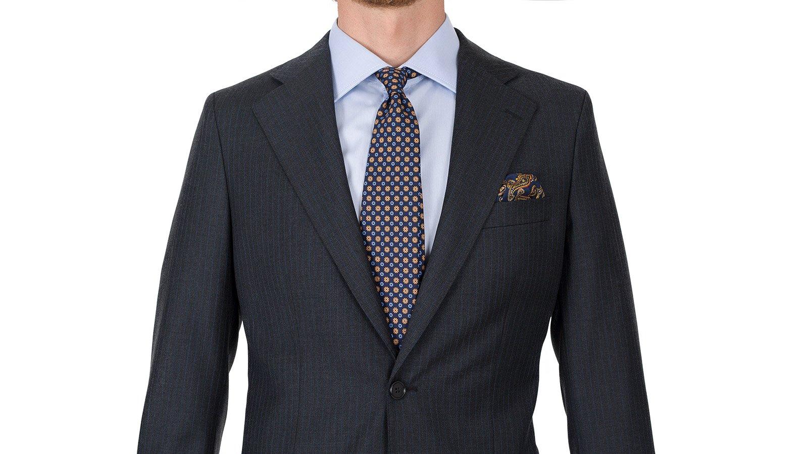 Blue Stripe Charcoal Suit - slider image 3