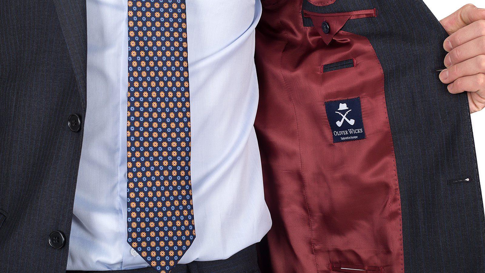 Blue Stripe Charcoal Suit - slider image 4