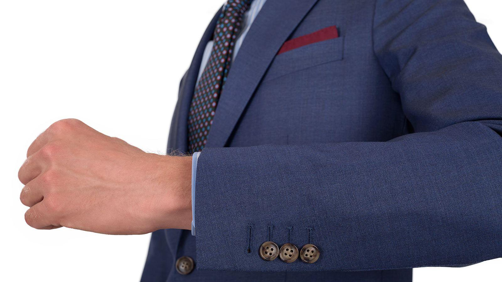 Sky Blue Natural Stretch Wool Suit - slider image 1