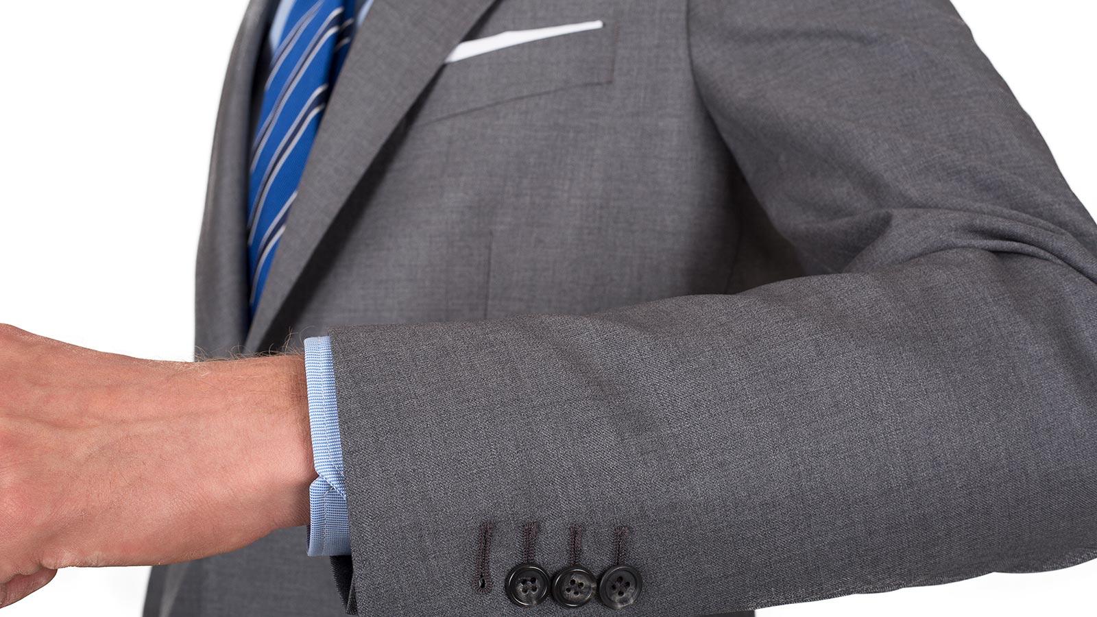 Light Grey Natural Stretch Wool Suit - slider image 1