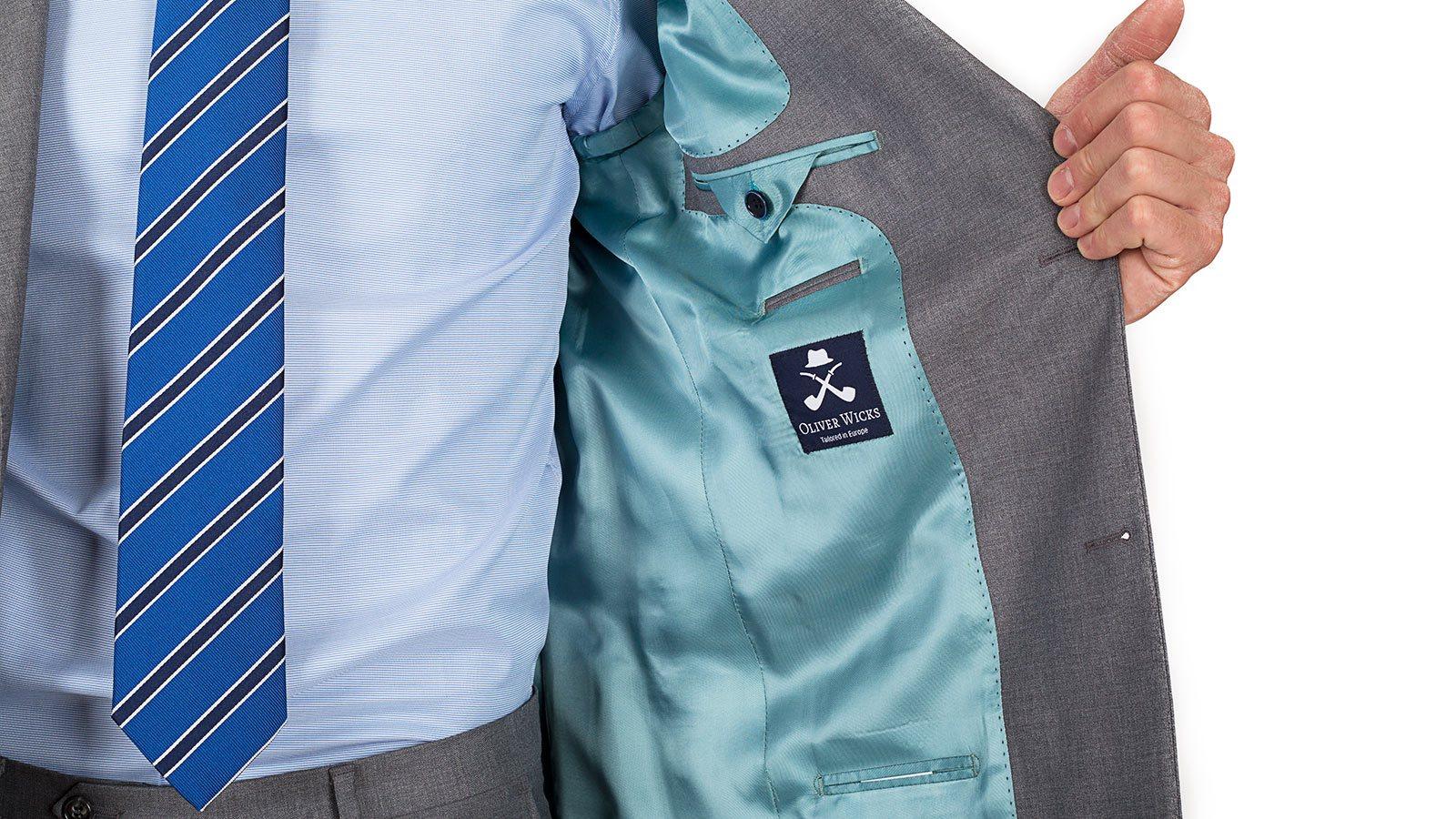 Light Grey Natural Stretch Wool Suit - slider image 3