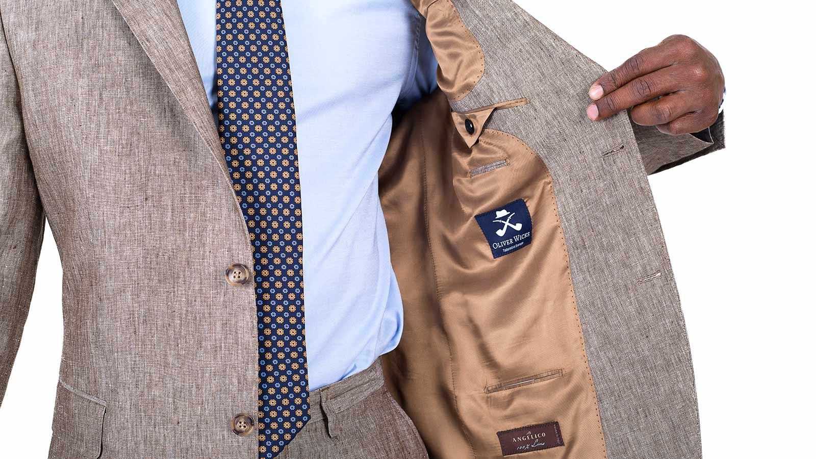 Khaki Linen Suit - slider image 3