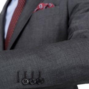 Dark Grey Wool-Linen Suit - 0