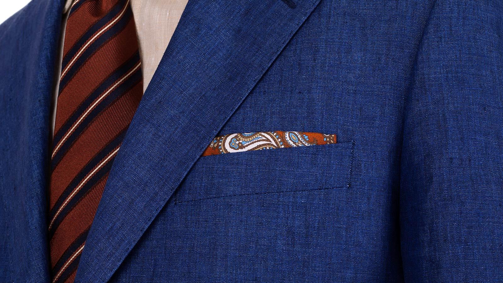 Suit in Intense Blue Linen  - slider image 2