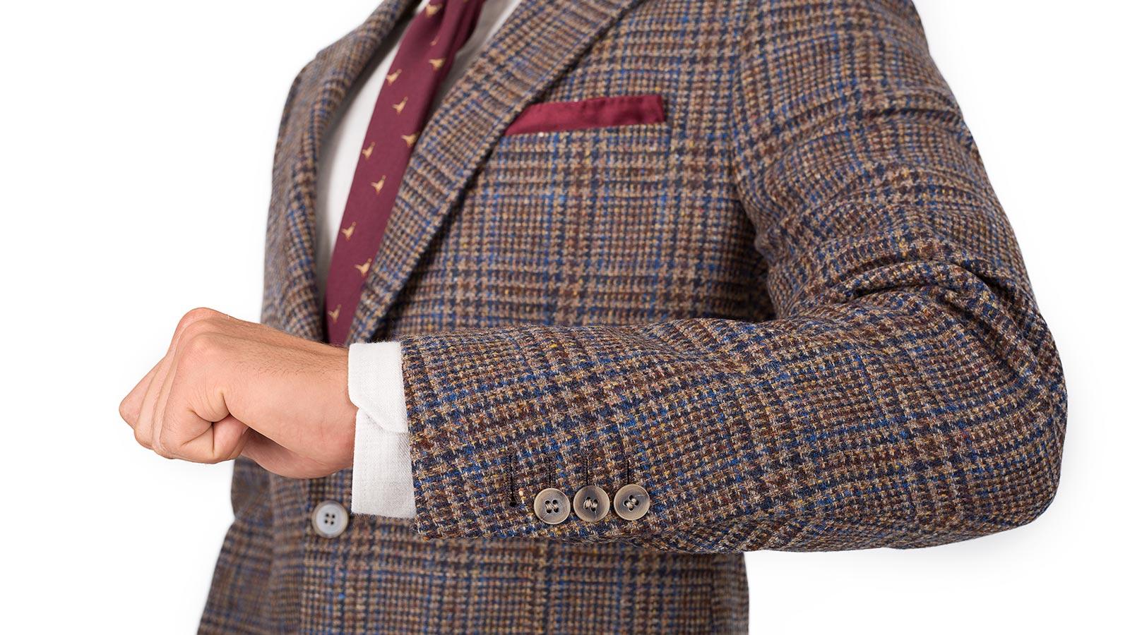 Brown Plaid Shetland Tweed Suit - slider image 1