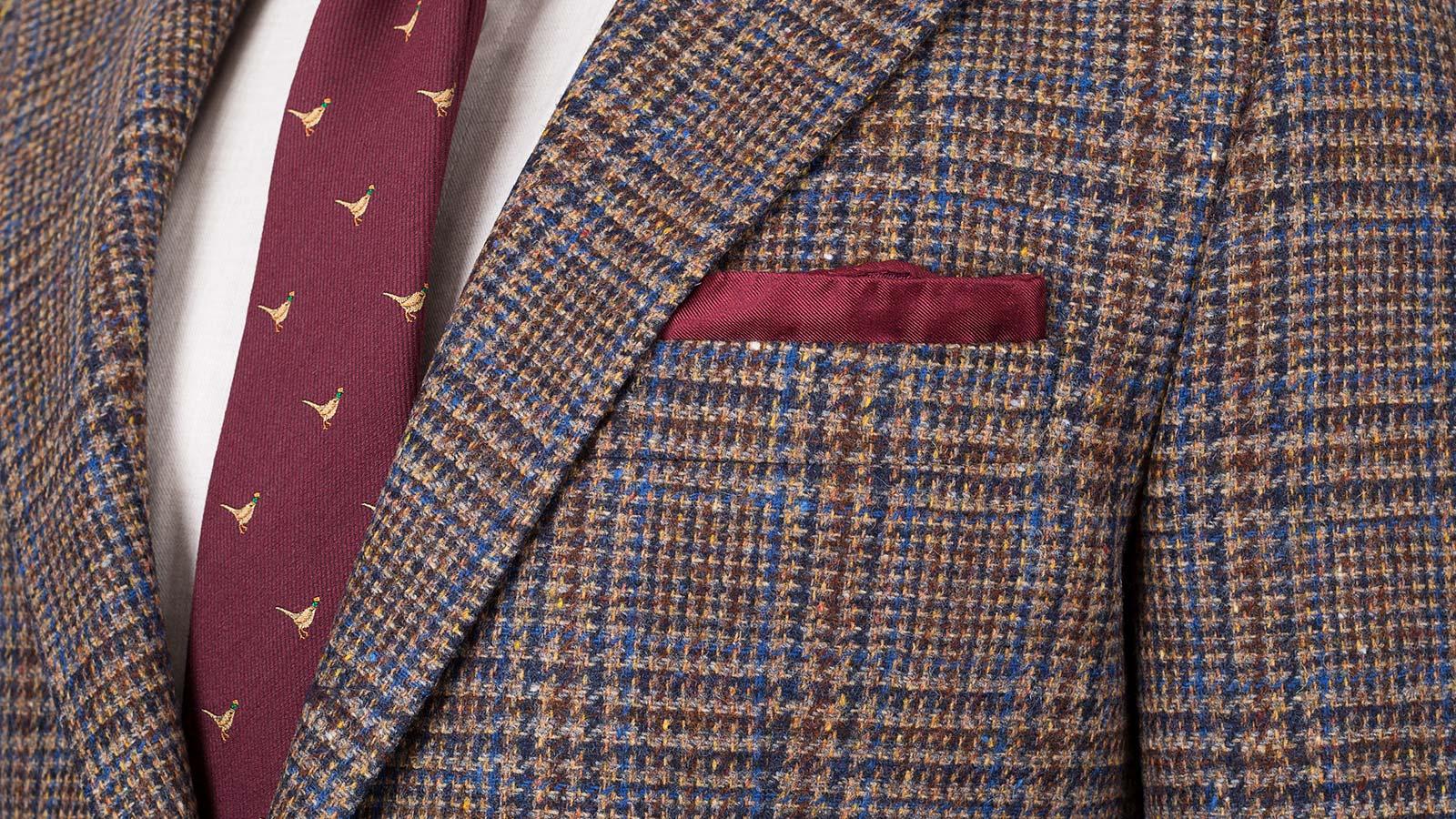 Brown Plaid Shetland Tweed Suit - slider image 2