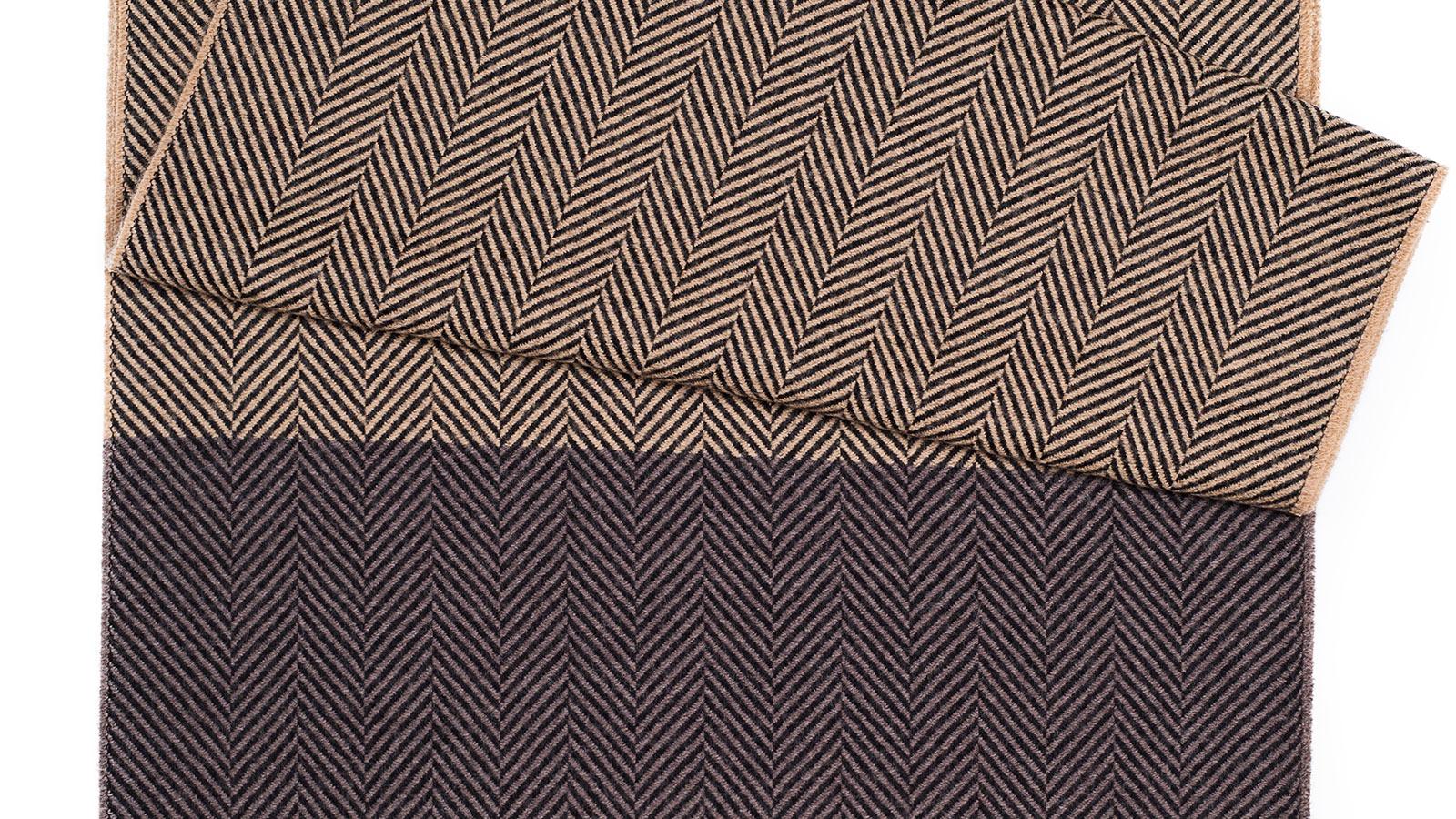 Sand & Brown Wool Scarf - slider image 2