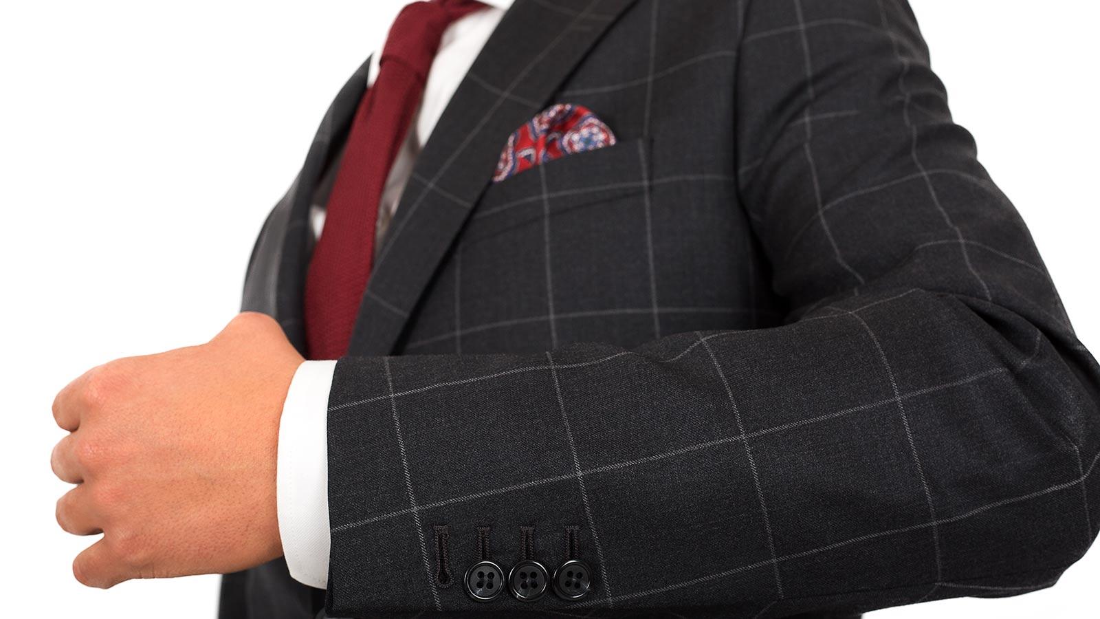 Charcoal Check Suit - slider image 1