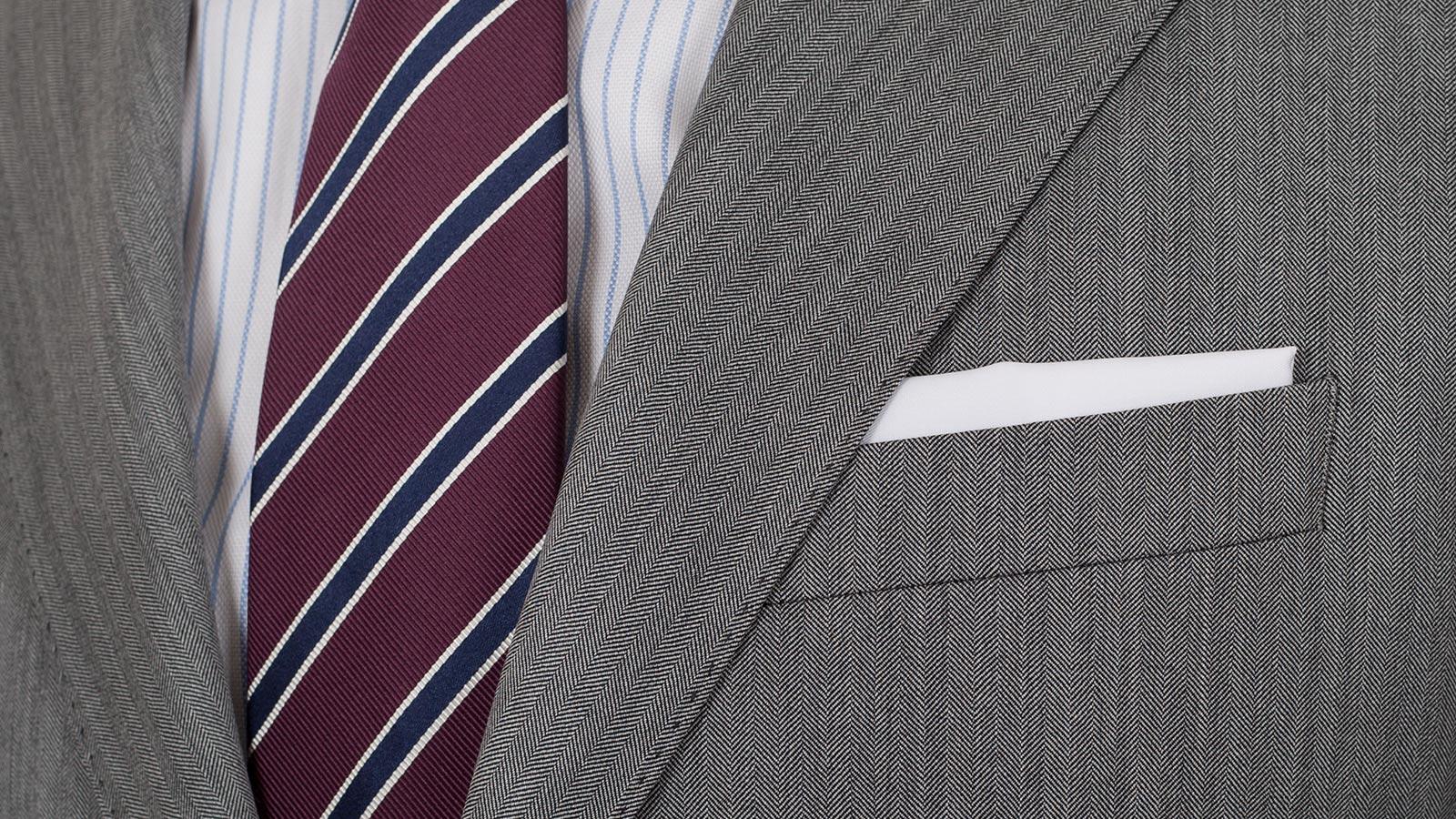 Grey Herringbone Suit - slider image 2