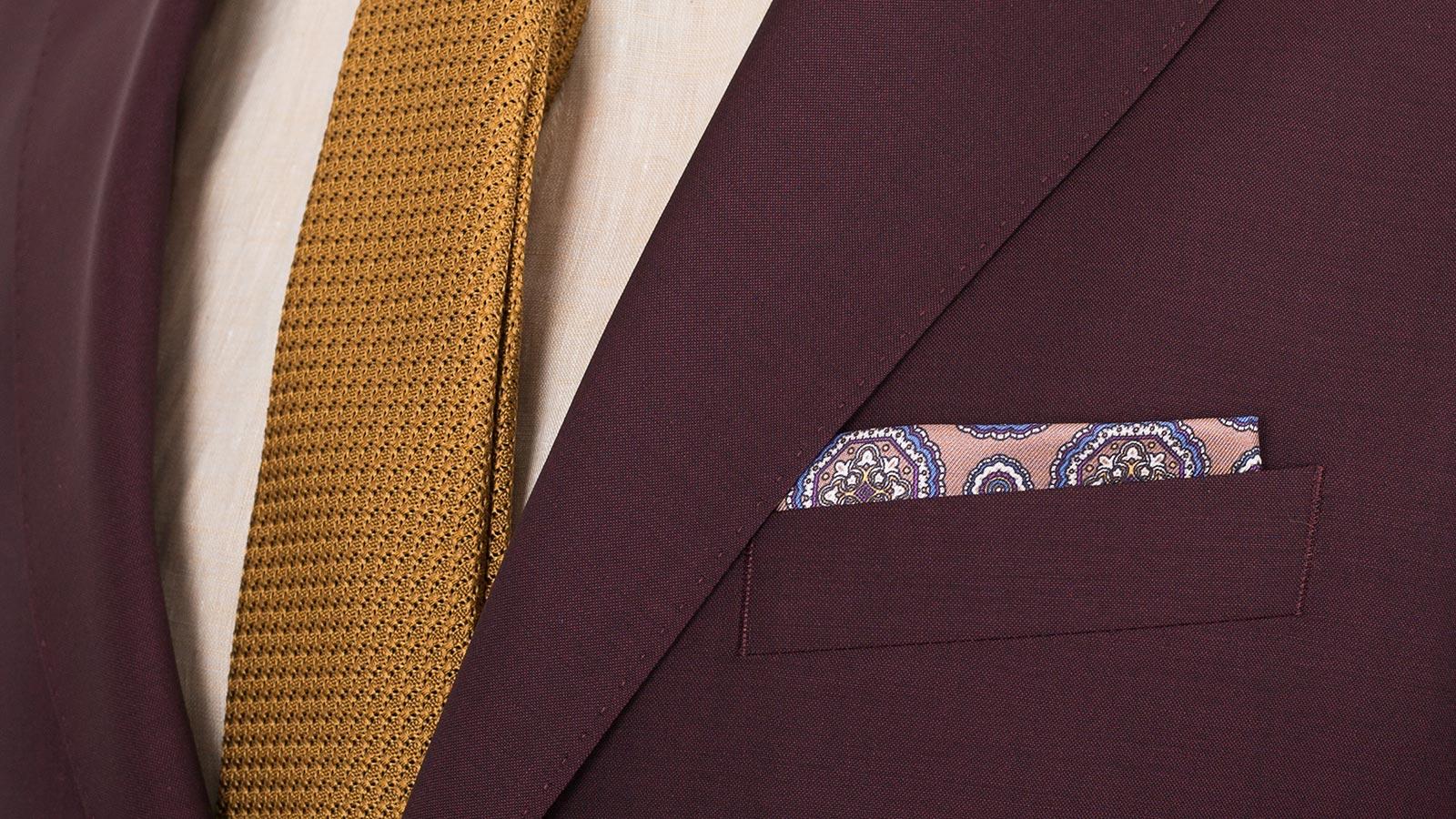 Burgundy Wool & Mohair Blazer - slider image 2