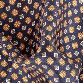 Navy & Orange Pocket Square - thumbnail image 1