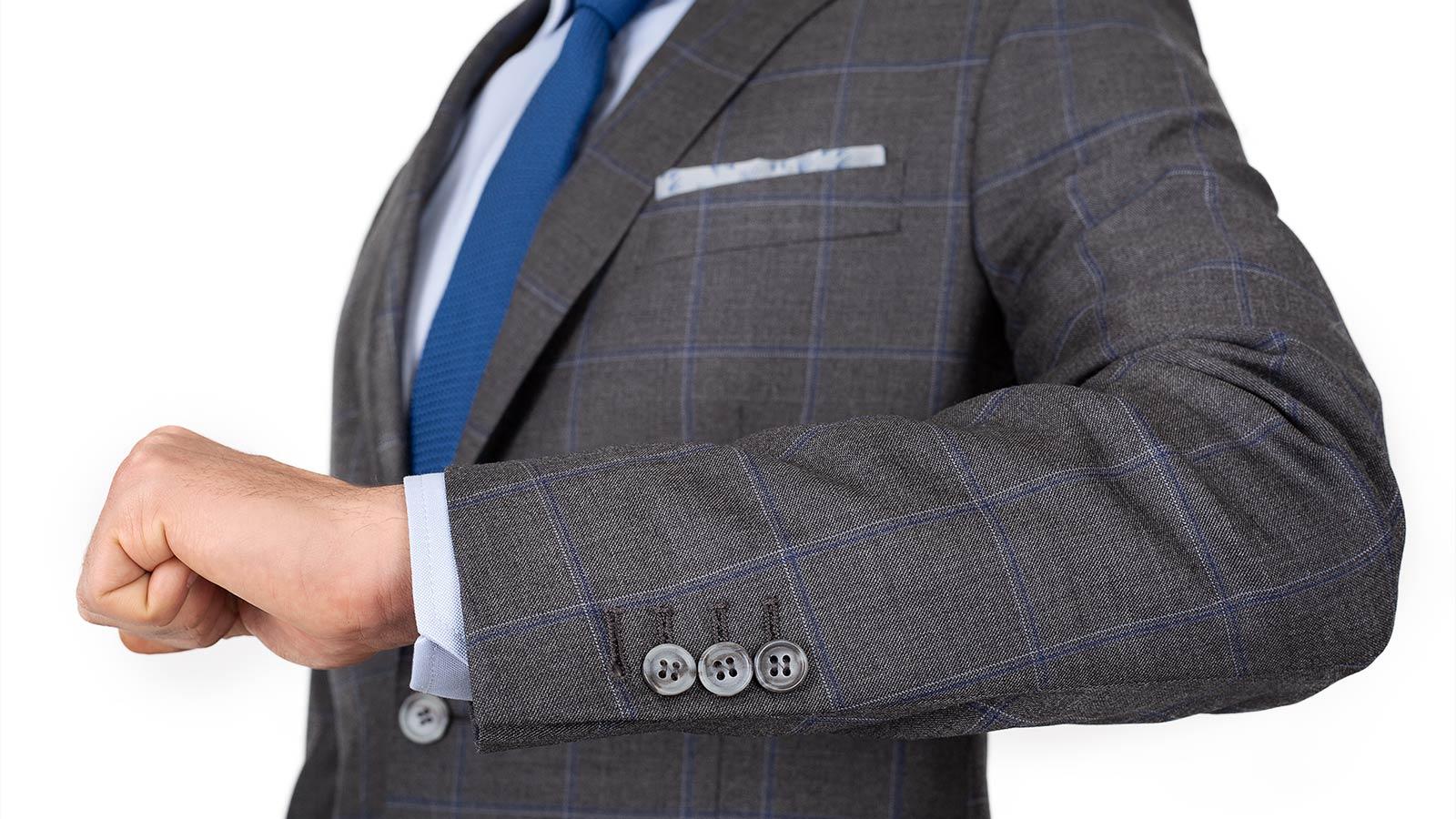 Grey Windowpane Pick & Pick Suit - slider image 2