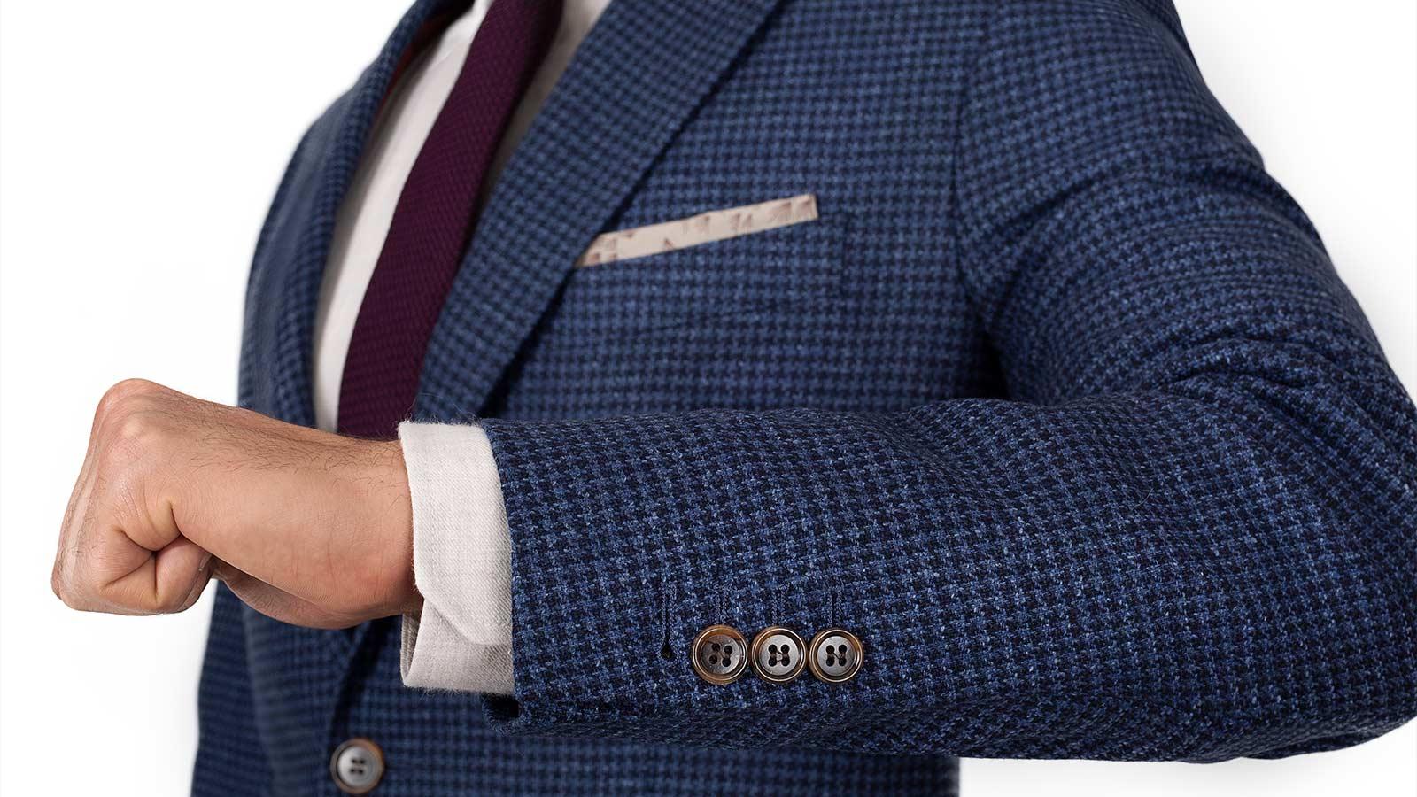 Navy Wool-Silk Sport Coat - slider image 2