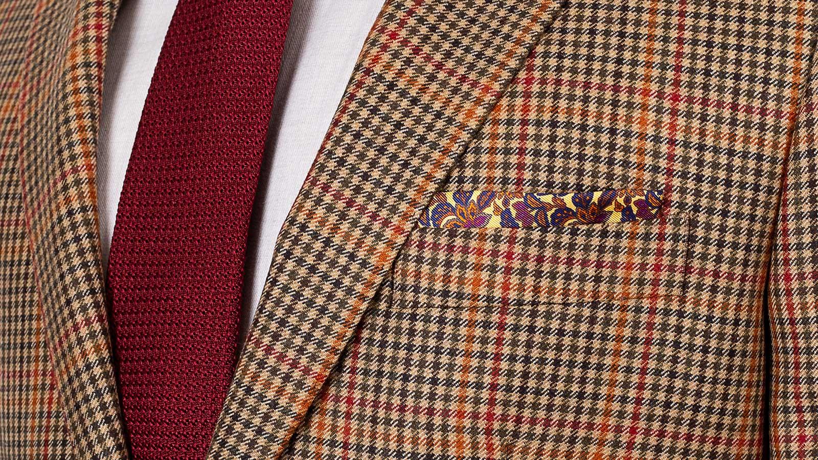 Brown Check Wool & Cashmere Suit - slider image 1