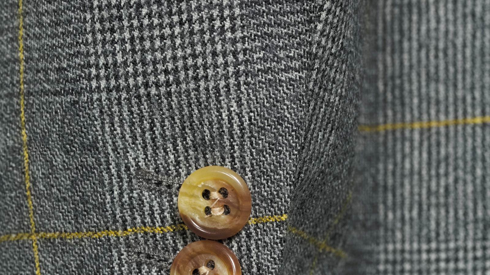 Grey Plaid With Yellow Overcheck 3 Piece Suit - slider image 2