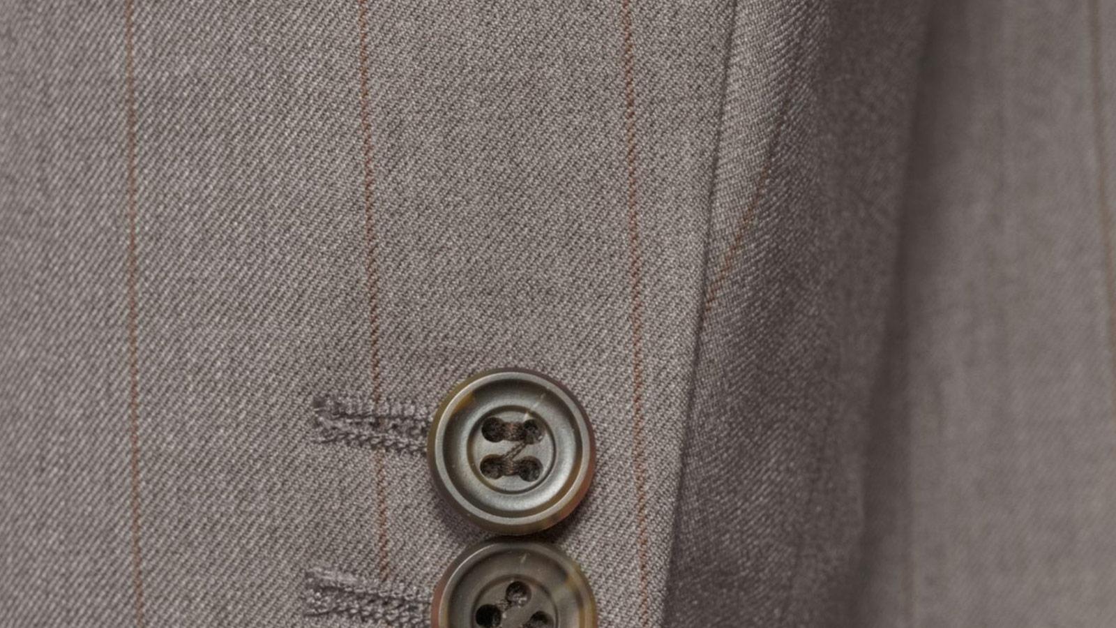Vendetta Premium Warm Grey Brown Chalkstripe Suit - slider image 2