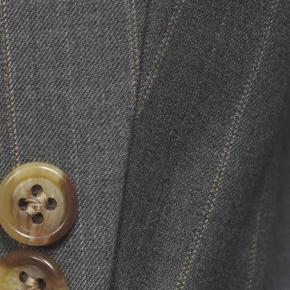 Vendetta Premium Mustard Stripe Grey Suit - 1