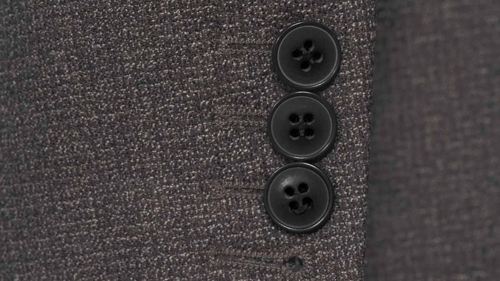 Dark Grey Brown Melange Natural Stretch Suit - slider image 2