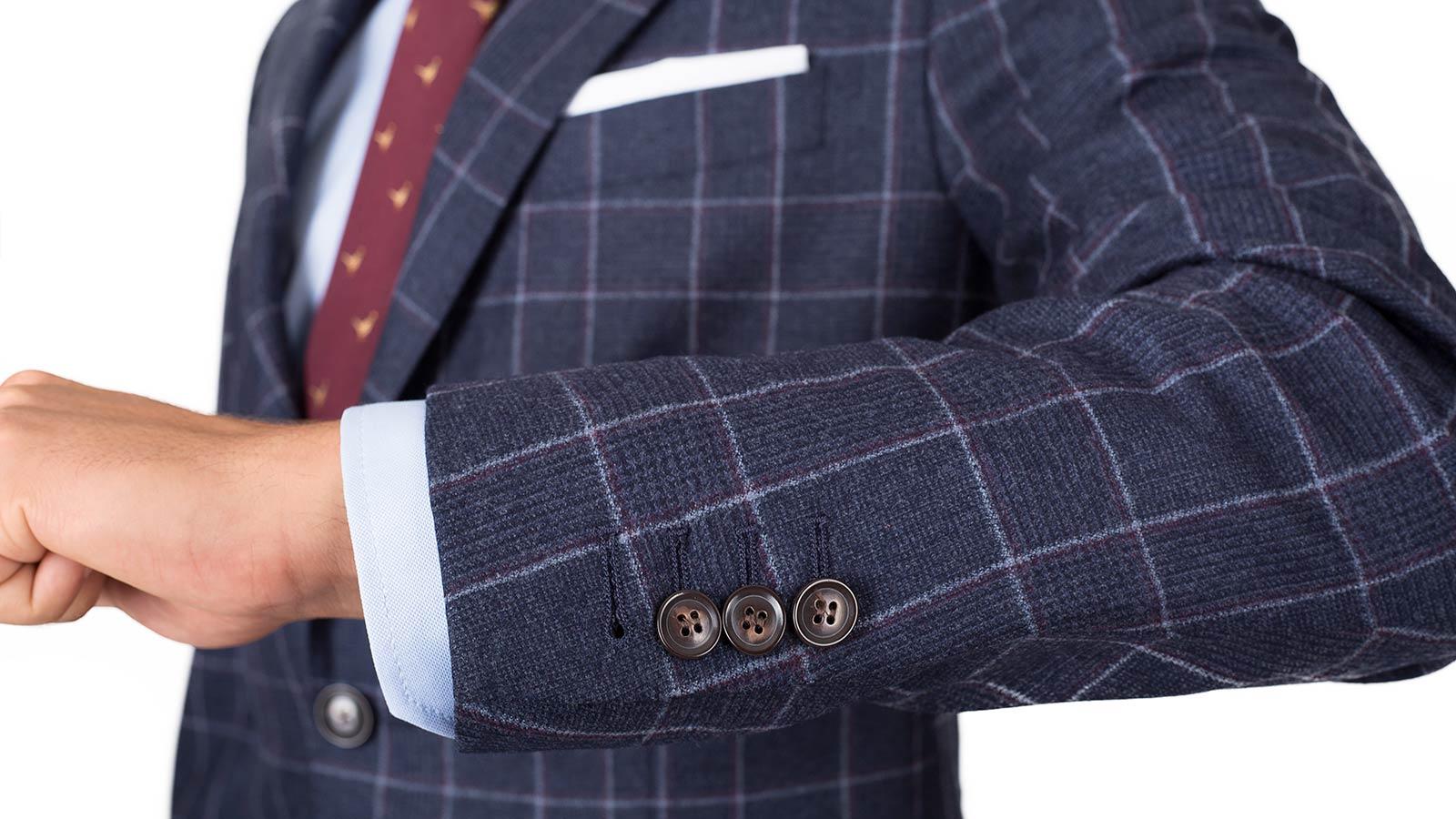 Blue Plaid Wool Flannel Suit - slider image 2
