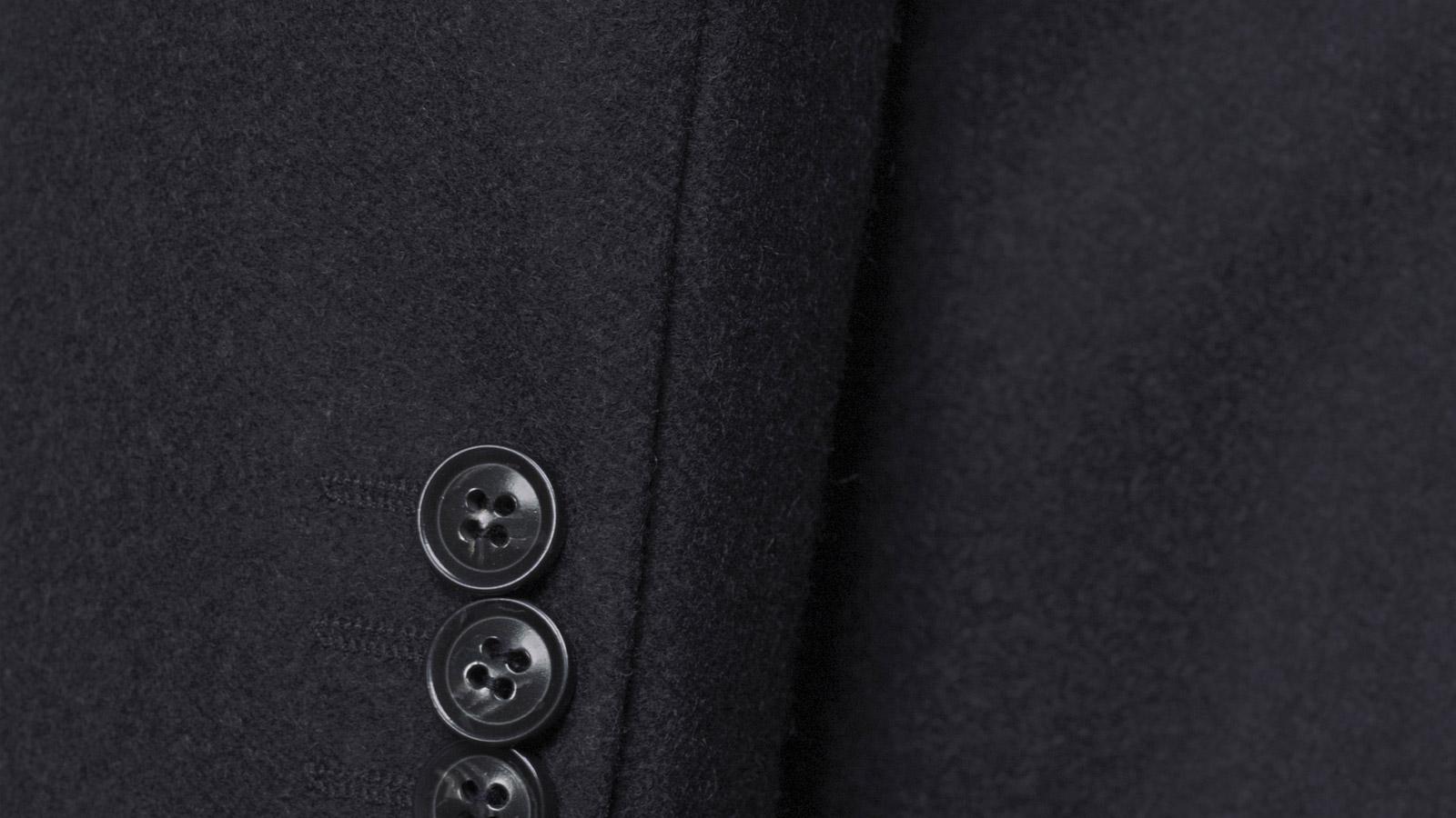 Coat in Solid Charcoal Wool - slider image 2