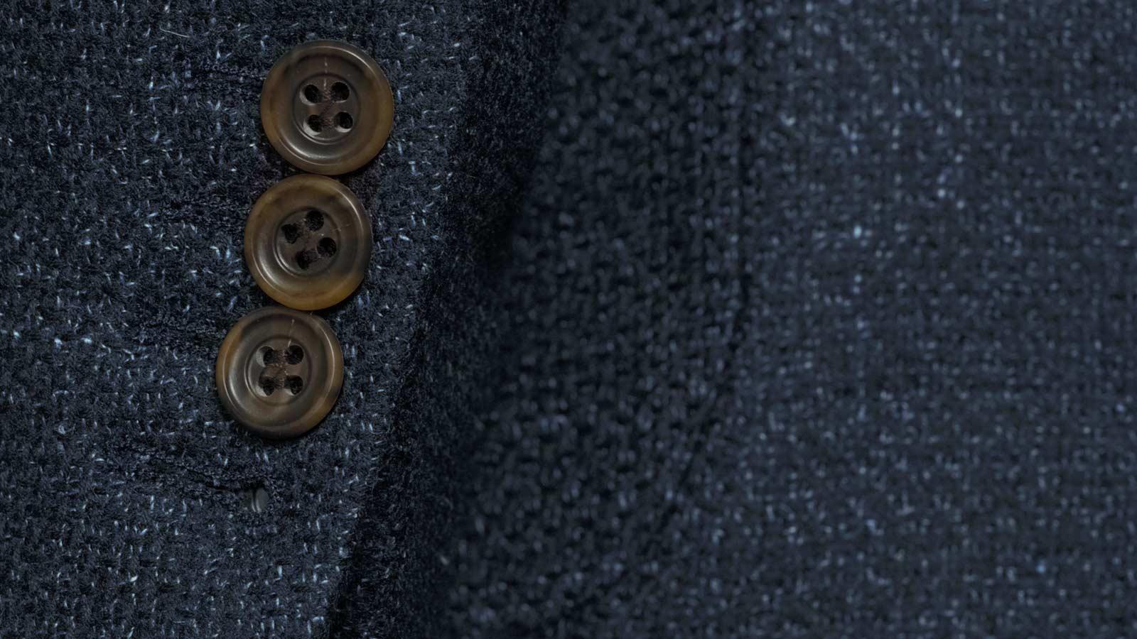 Navy Vintage Hopsack Tweed Blazer - slider image 2