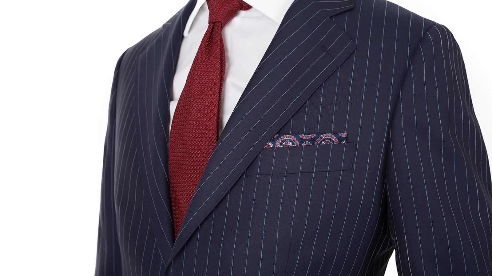 Navy Pinstripe Suit - UK - slider image 2