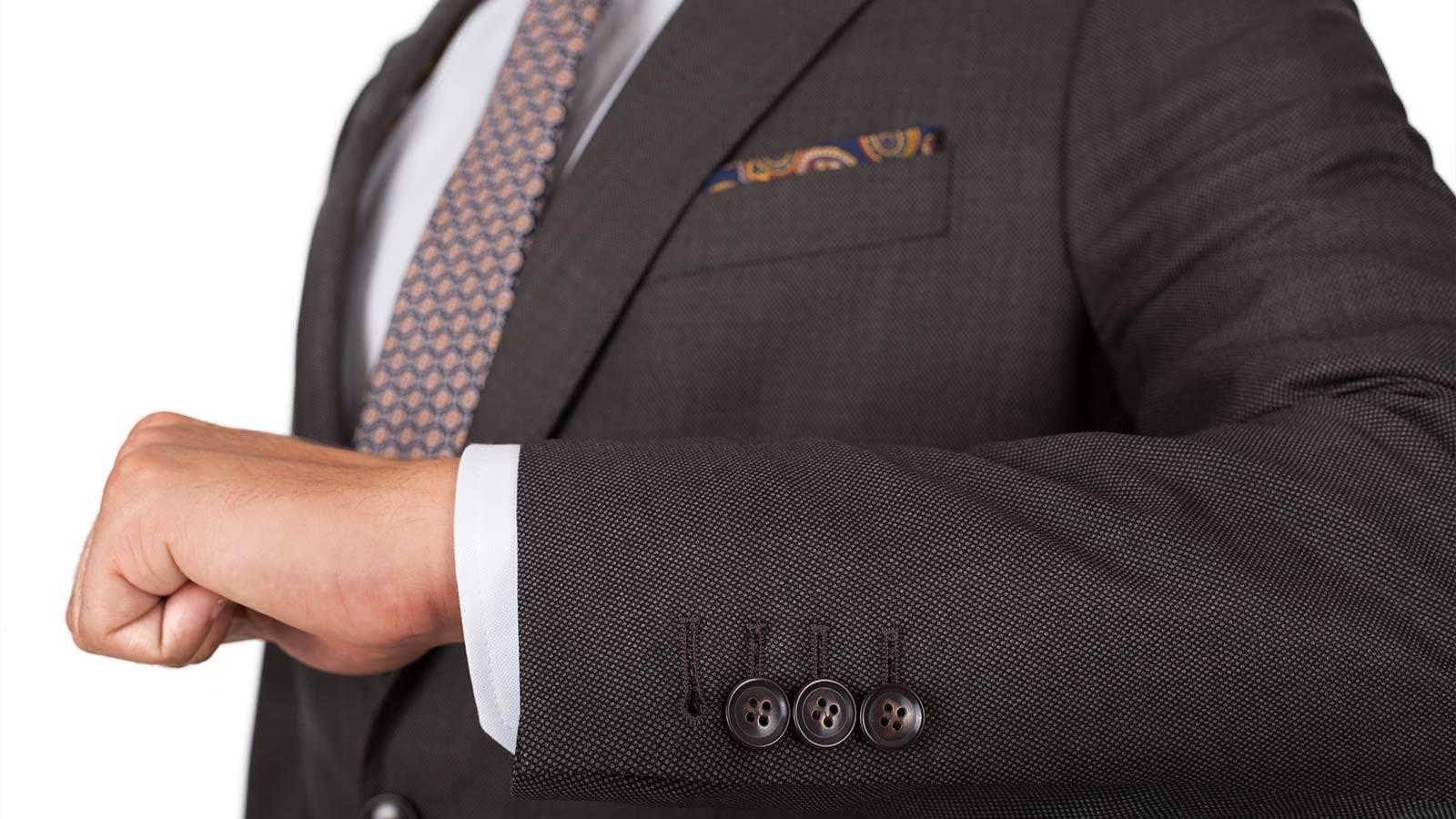 Vendetta Premium Charcoal Brown Birdseye Suit - slider image 3