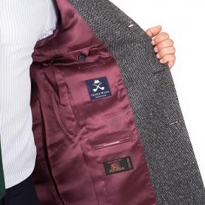 Coat in Charcoal Donegal Wool - thumbnail image 1