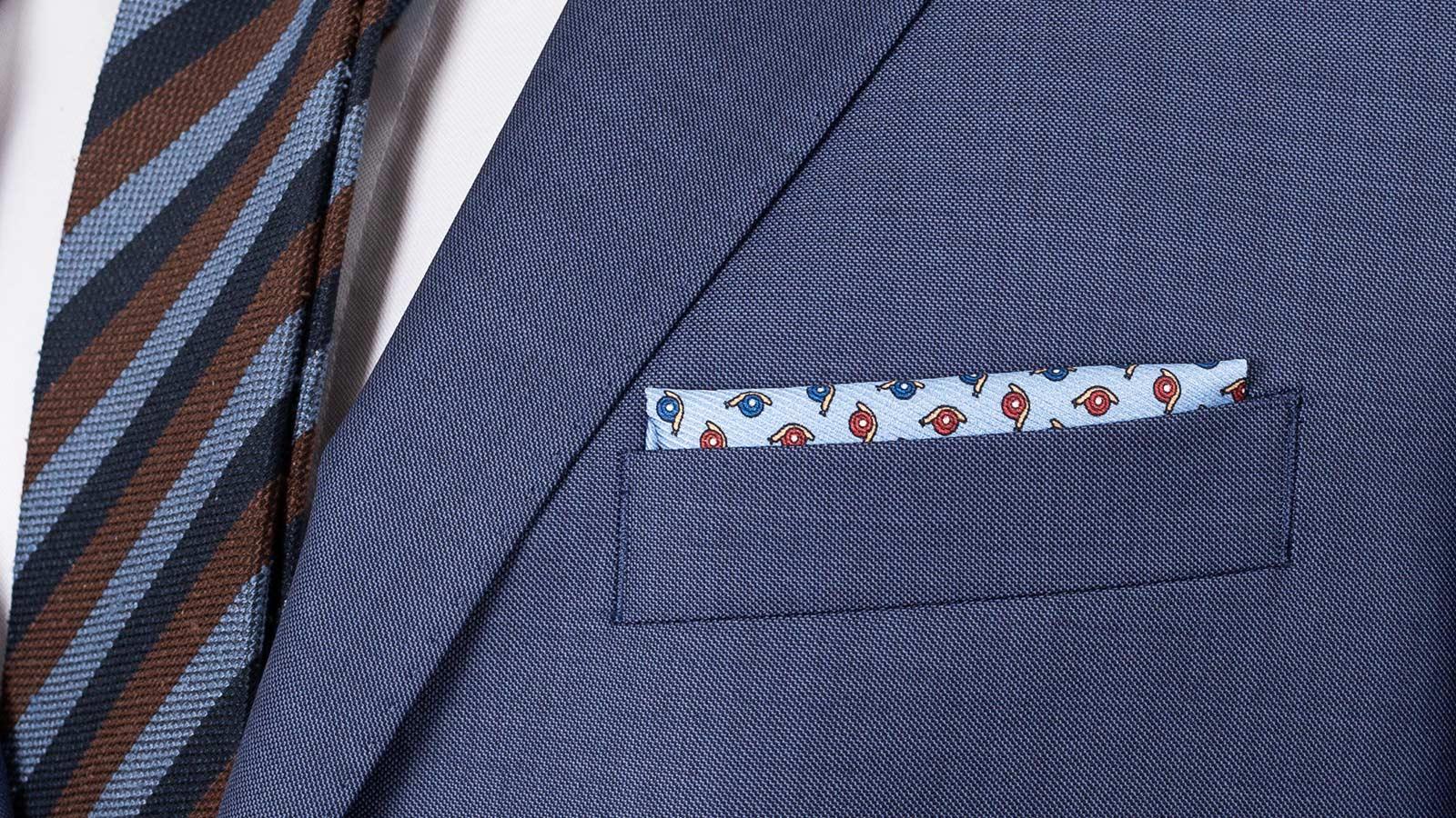 Suit in Sky Blue Pick & Pick Wool - slider image 2
