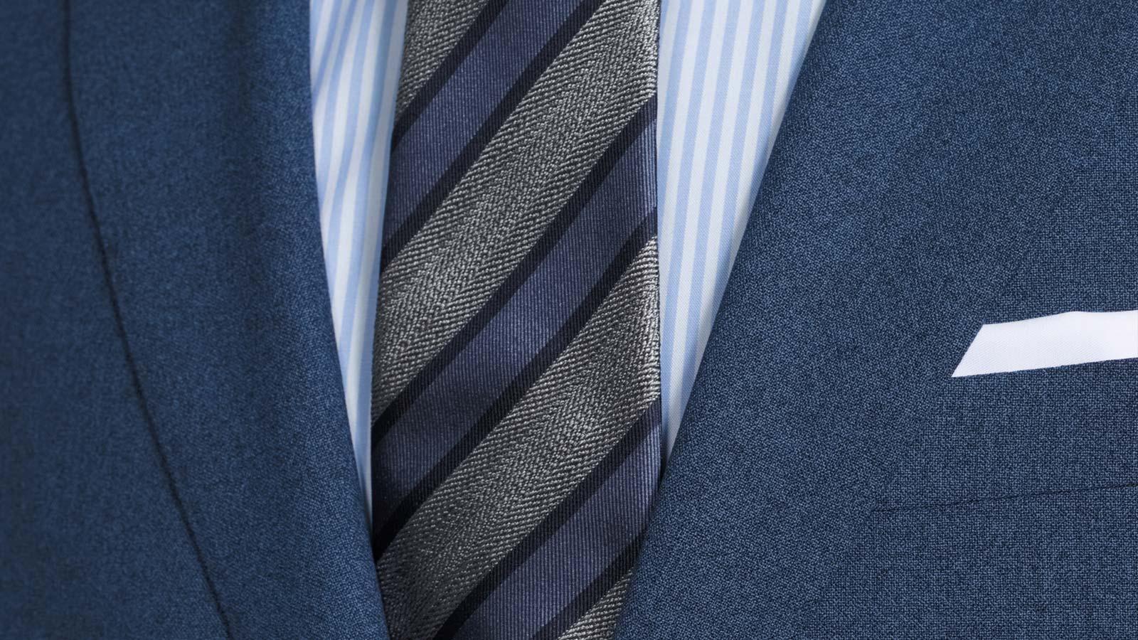 Blue Natural Stretch Suit - slider image 2