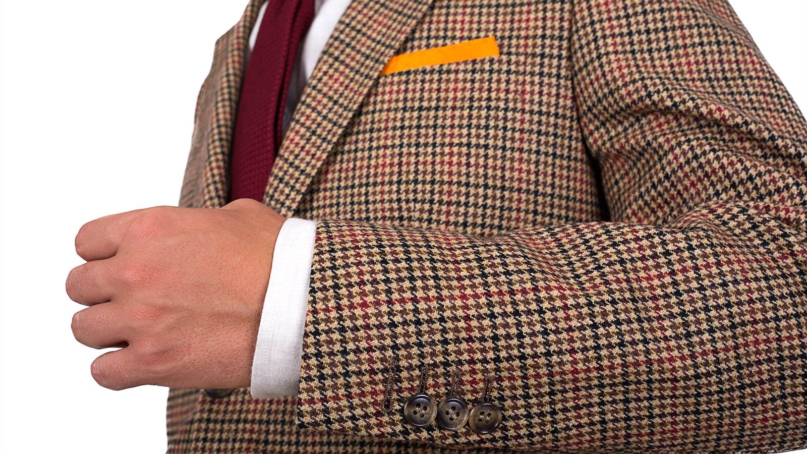 Light Brown Check Wool & Cashmere Blazer - slider image 