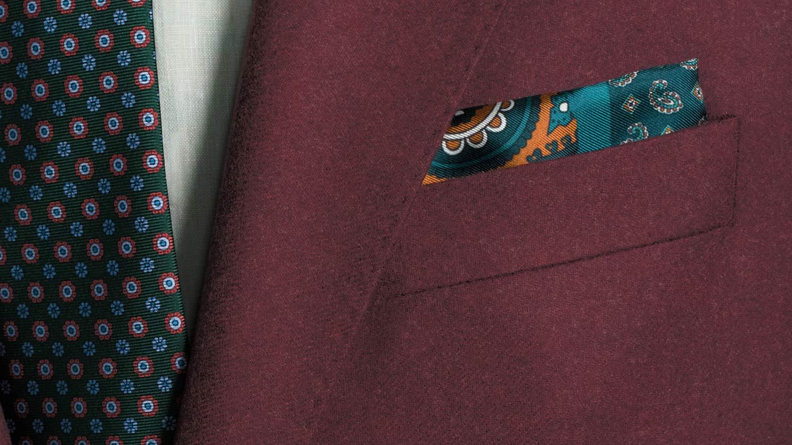 Burgundy Wool Flannel Suit - slider image 1