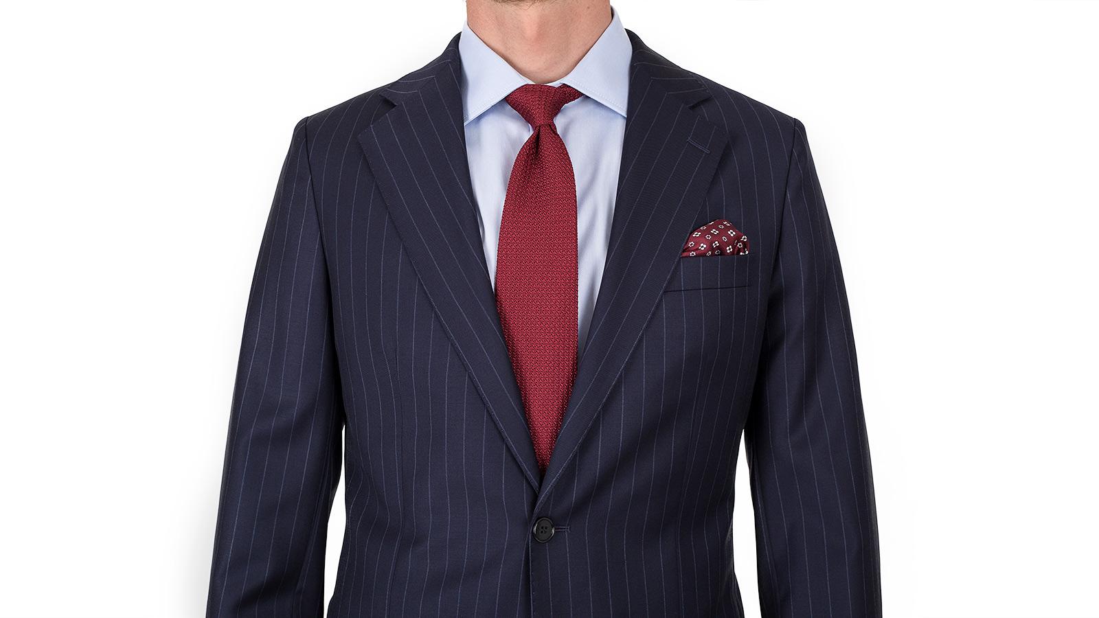 Navy Chalkstripe 3 Piece Suit - slider image 2