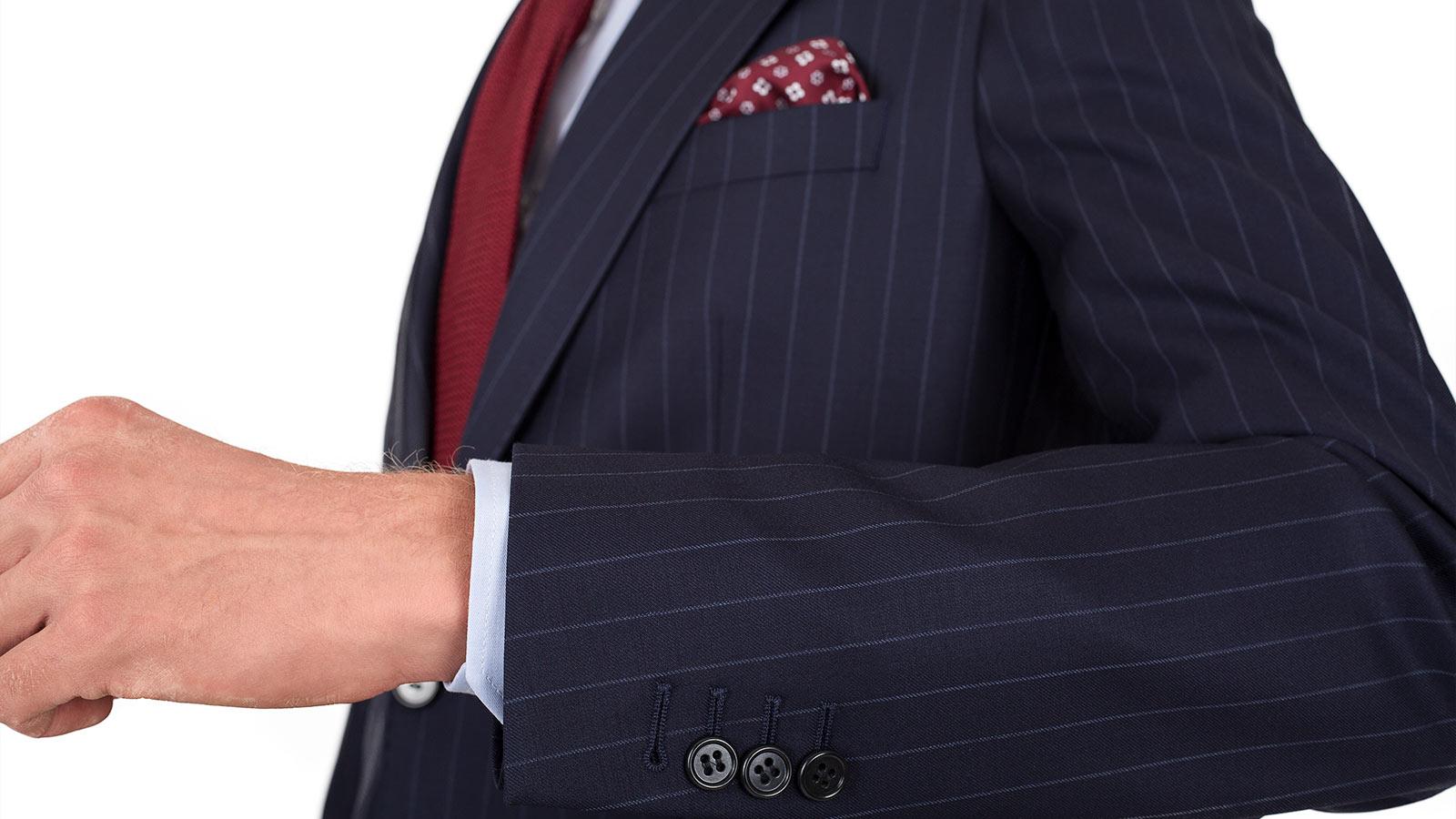 Navy Chalkstripe 3 Piece Suit - slider image 4