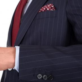 Navy Chalkstripe 3 Piece Suit - 3