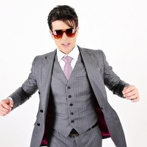 Grey Pinstripe 3 Piece Suit - 6