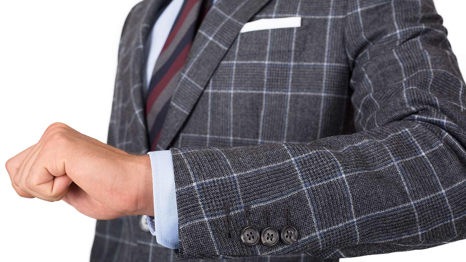 Grey Plaid Wool Flannel Suit - slider image 3