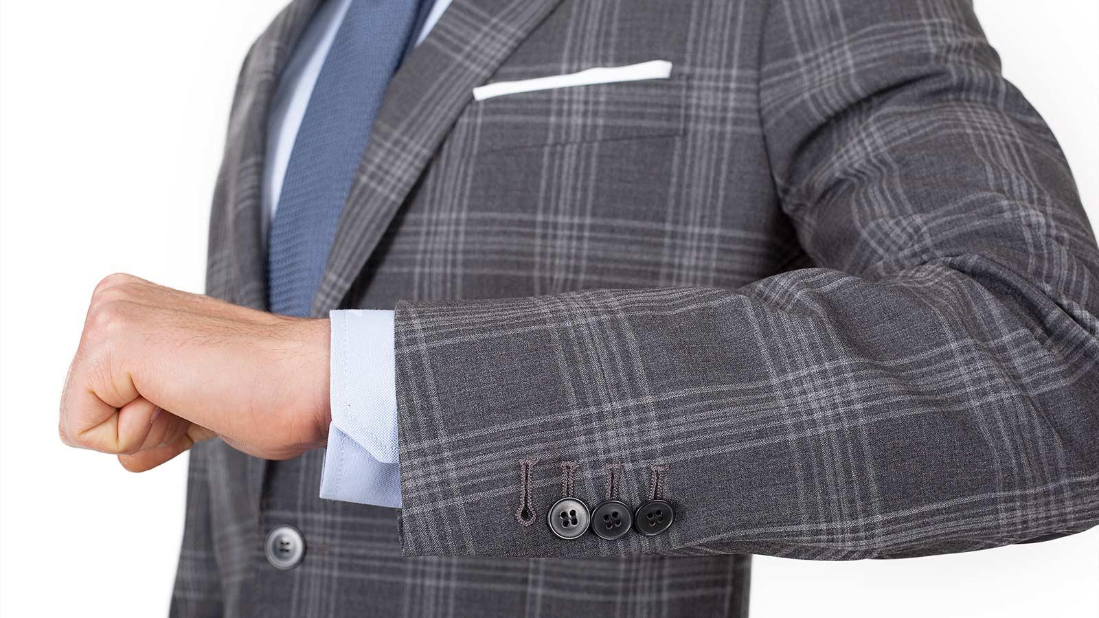 Charcoal Shadow Check Suit - slider image 2