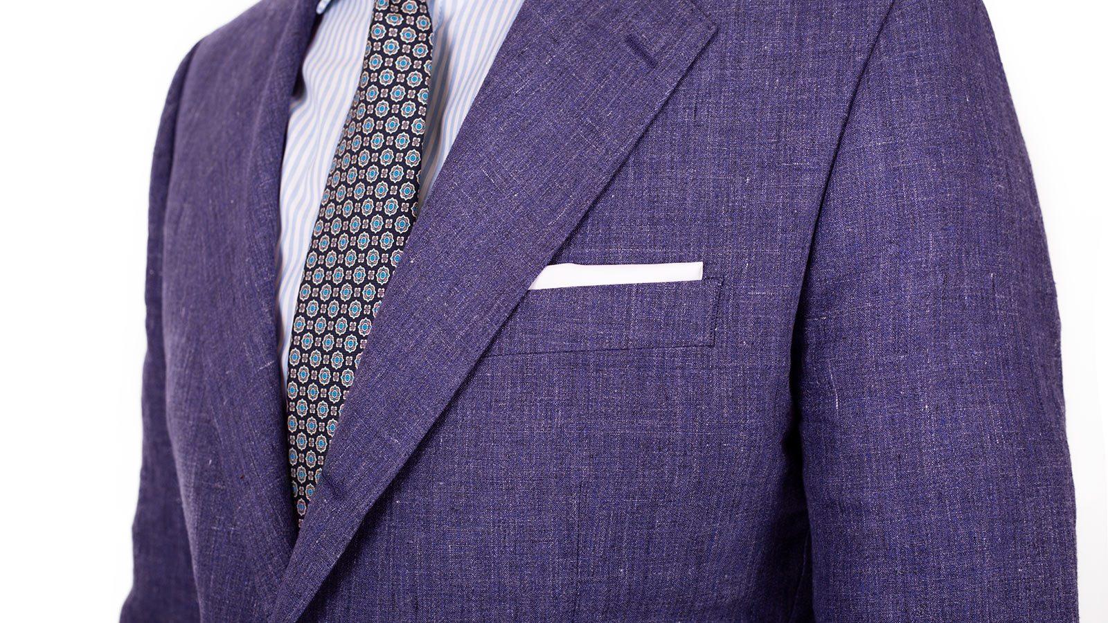 Denim Blue Linen Suit - slider image 3