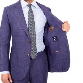 Denim Blue Linen Suit - 3